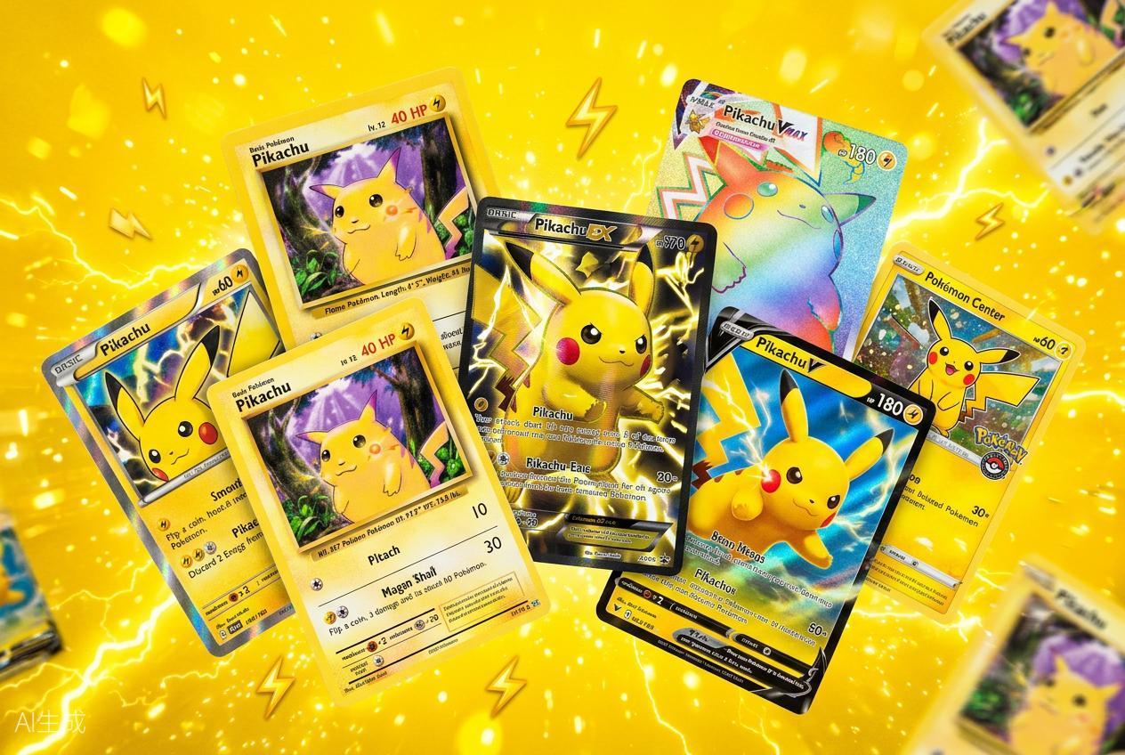 Pikachu thematisches Pokemon Karten-Bundle